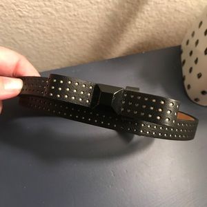 Juicy couture perf leather bow belt